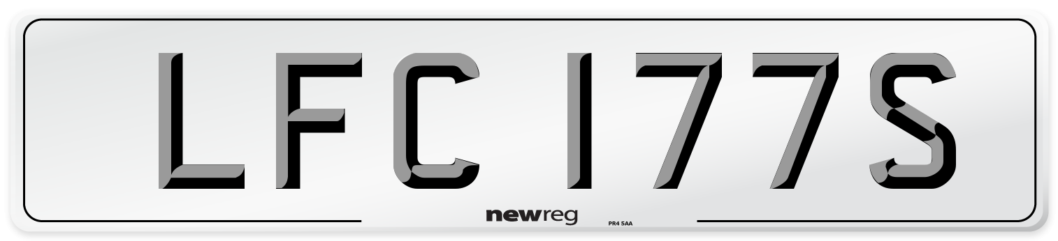 LFC 177S Number Plate from New Reg